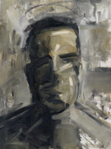 self portrait in yellow ochre